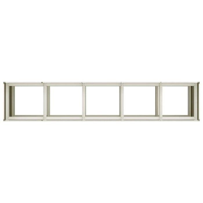 Jardinière surélevée en acier 200x40x80 cm - Blanc - 35% de remise