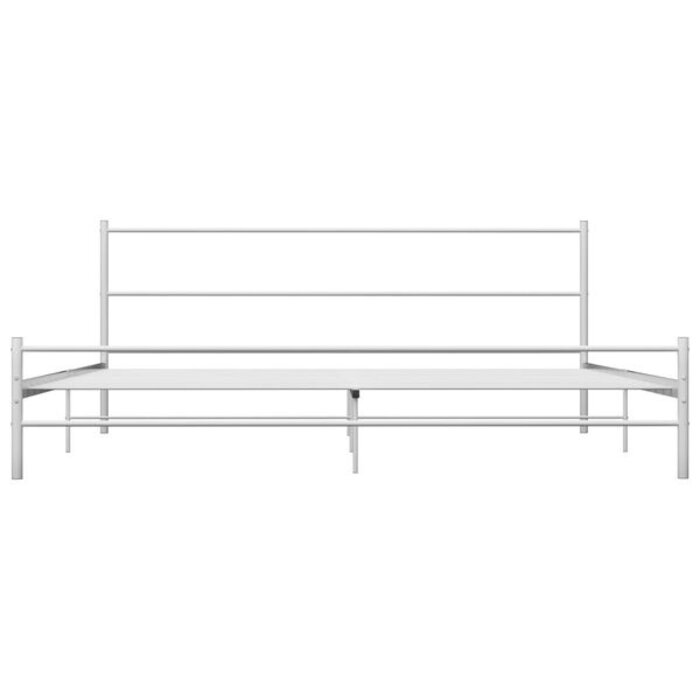 Vidaxl Cadre de lit en métal blanc 180x200 cm - 34% de remise