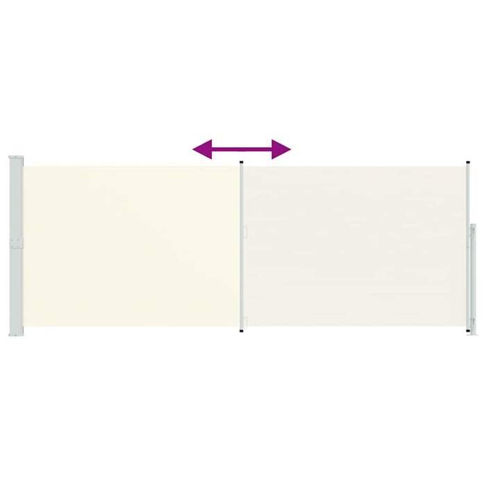 Vidaxl Pare-vue latéral rétractable 180x500 cm crème - 34% de remise