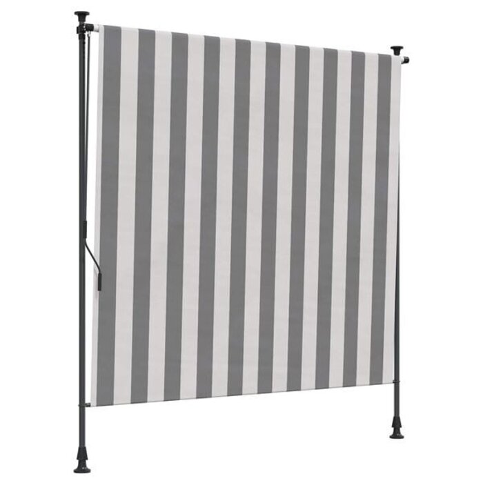 Vidaxl Store enrouleur d'extérieur 200x270 cm - Anthracite et blanc - 34% de remise