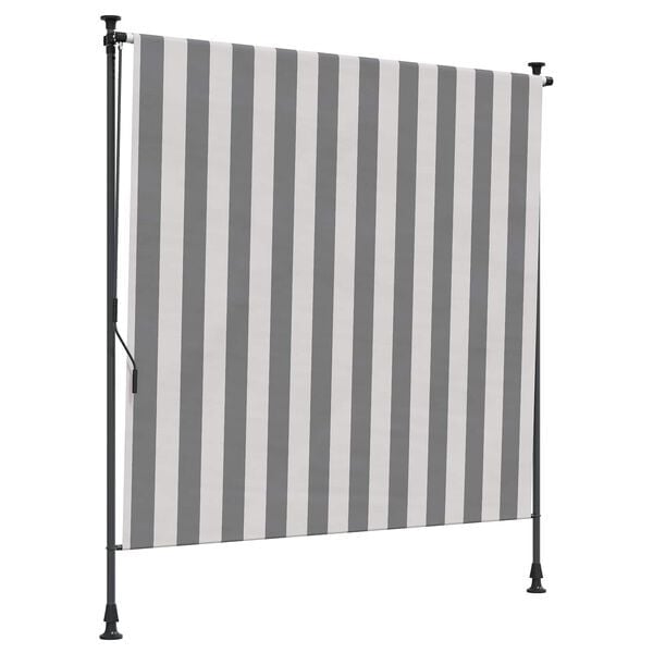 Vidaxl Store enrouleur d'extérieur 200x270 cm - Anthracite et blanc - 34% de remise