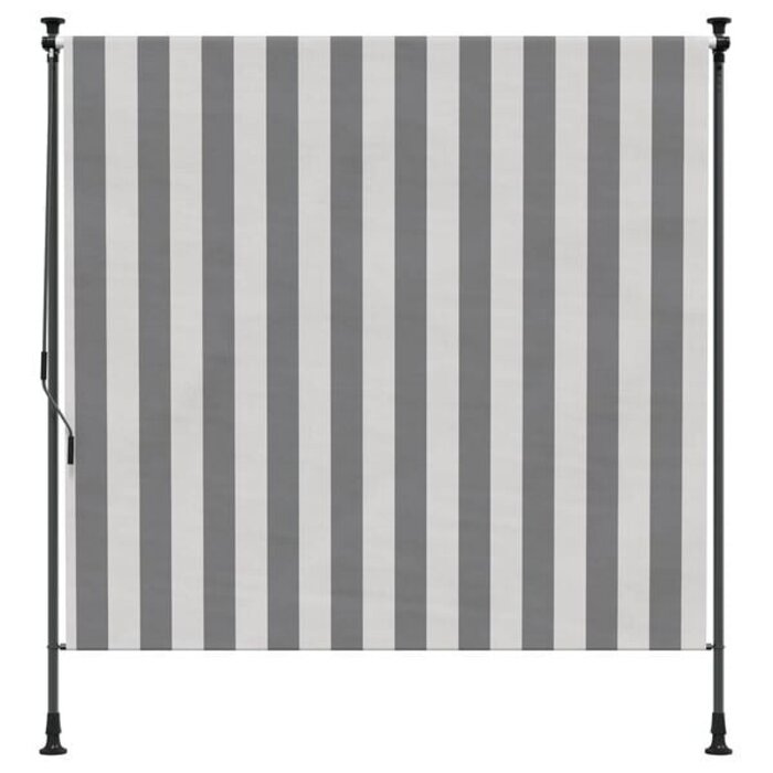 Vidaxl Store enrouleur d'extérieur 200x270 cm - Anthracite et blanc - 34% de remise