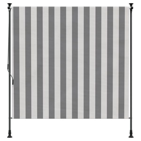 Vidaxl Store enrouleur d'extérieur 200x270 cm - Anthracite et blanc - 34% de remise