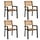Lot de 4 chaises de jardin empilables bois et métal - 35% de remise
