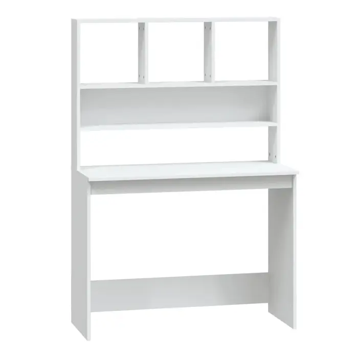 Vidaxl Bureau avec étagères 102 cm blanc - 34% de remise