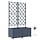 Lot de 2 jardinières avec treillis 80x142cm - Gris - 34% de remise