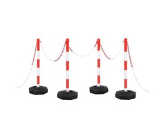 Vidaxl Kit de poteaux de délimitation avec chaîne 10m - 47% de remise