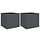Lot de 2 jardinières en acier anthracite 49x47x46cm - 37% de remise