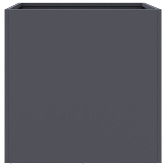 Vidaxl Lot de 2 jardinières en acier anthracite 49x47x46cm - 37% de remise
