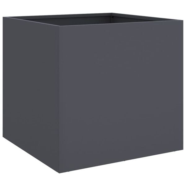 Vidaxl Lot de 2 jardinières en acier anthracite 49x47x46cm - 37% de remise
