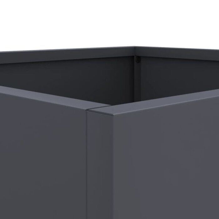 Vidaxl Lot de 2 jardinières en acier anthracite 49x47x46cm - 37% de remise