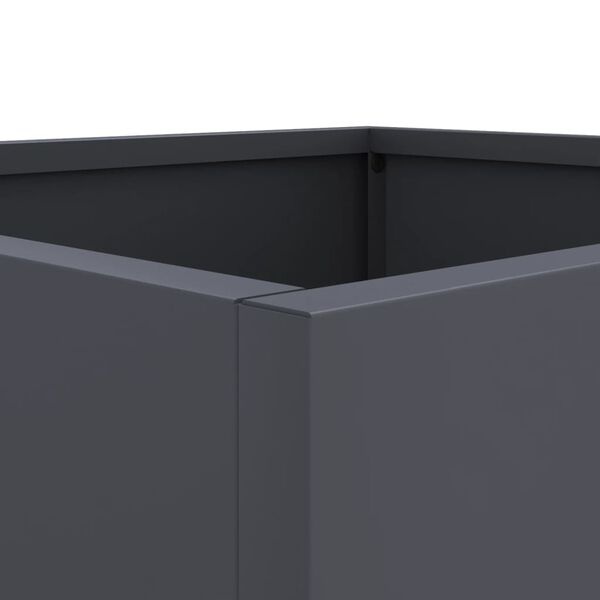 Vidaxl Lot de 2 jardinières en acier anthracite 49x47x46cm - 37% de remise