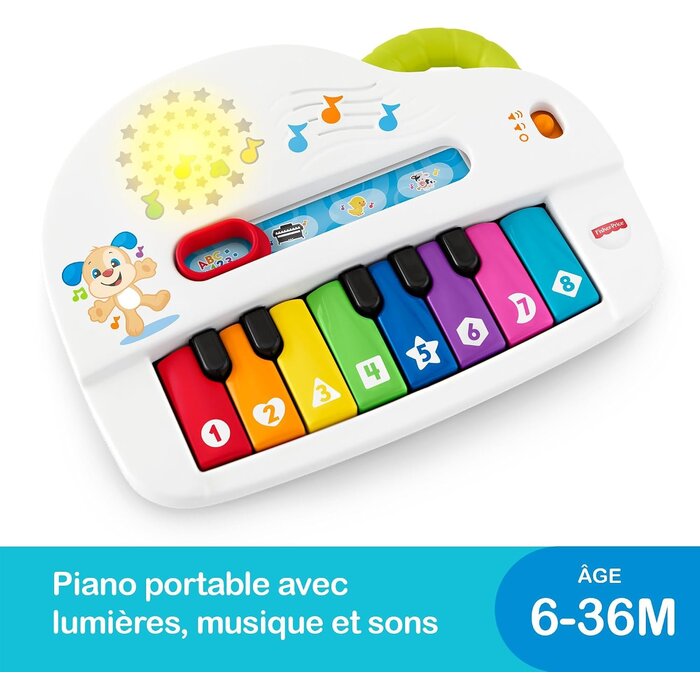 Fisher Price Piano musical interactif pour bébé - Bleu - 31% de remise