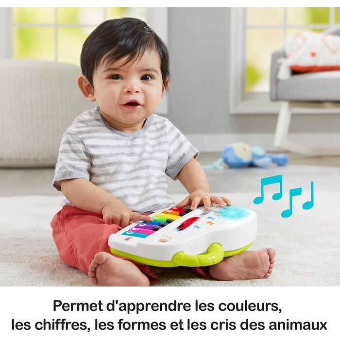 Fisher Price Piano musical interactif pour bébé - Bleu - 31% de remise