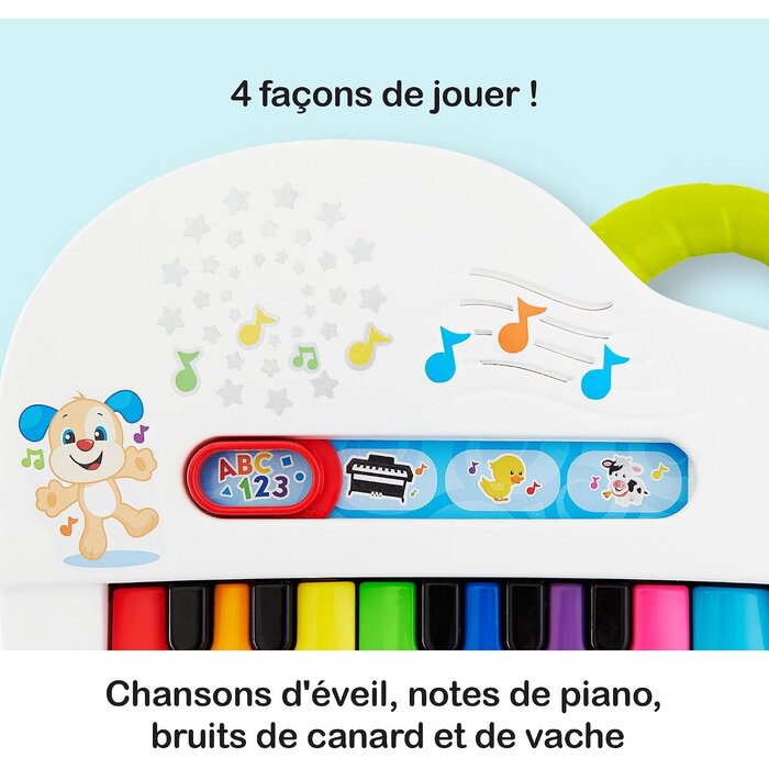 Fisher Price Piano musical interactif pour bébé - Bleu - 31% de remise