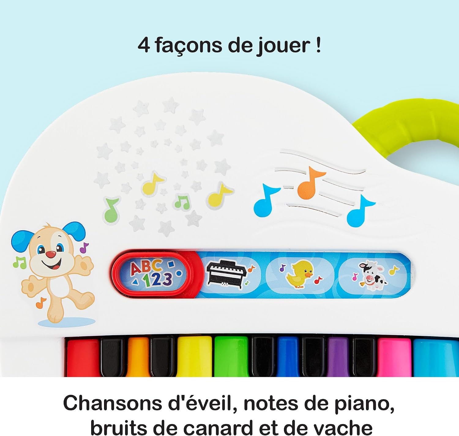 Fisher Price Piano musical interactif pour bébé - Bleu - 31% de remise