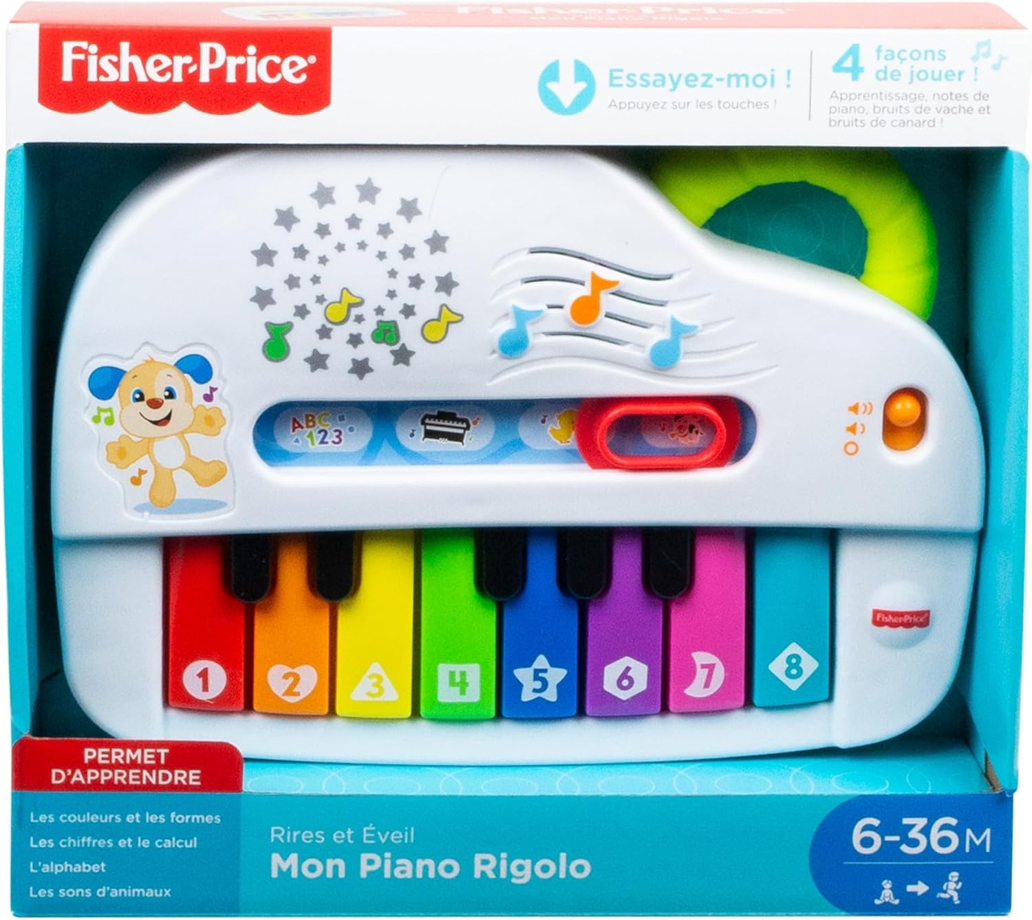 Fisher Price Piano musical interactif pour bébé - Bleu - 31% de remise
