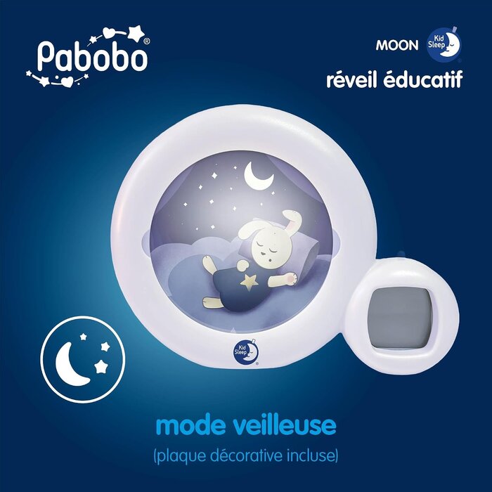 Réveil éducatif et veilleuse lune - 33% de remise