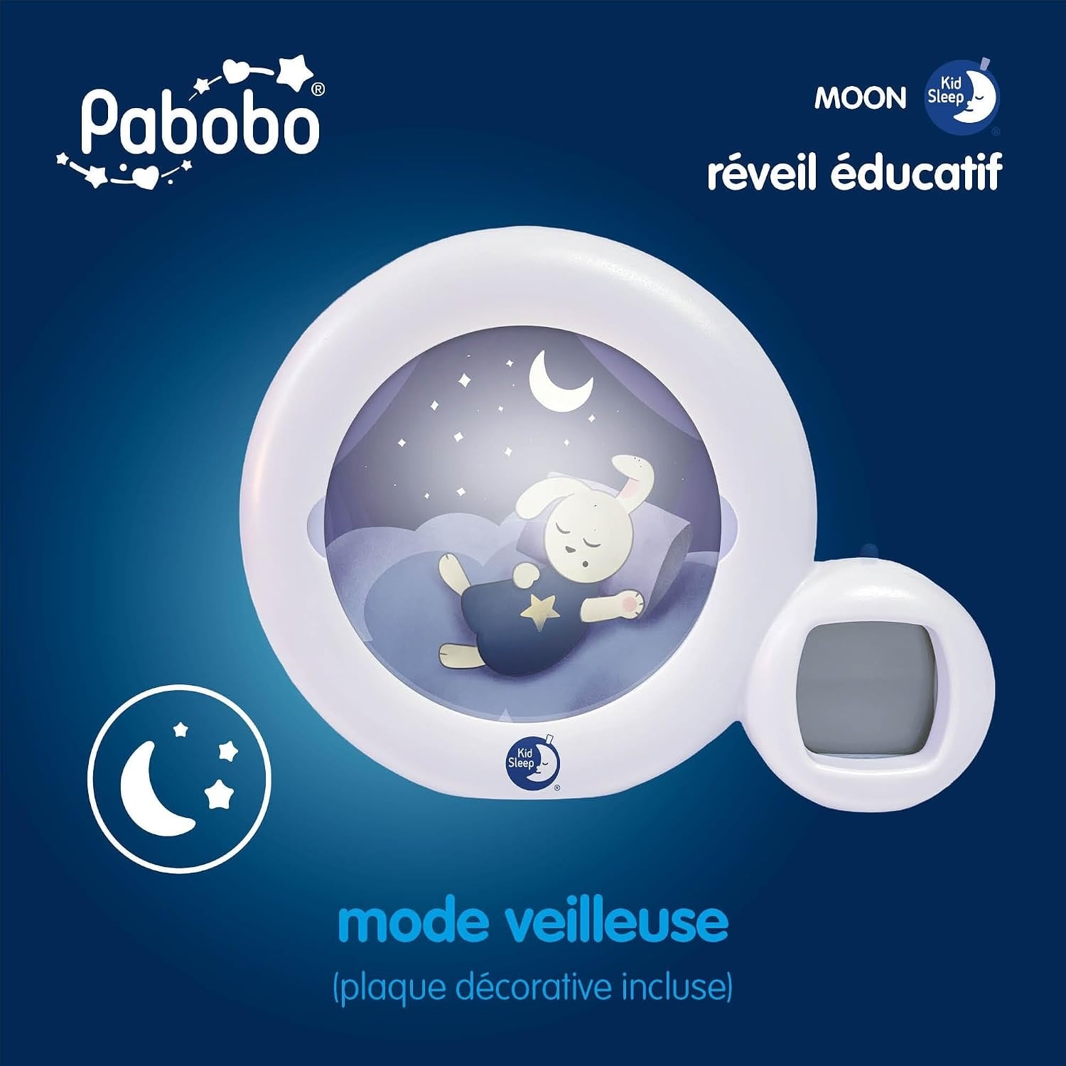 Réveil éducatif et veilleuse lune - 33% de remise