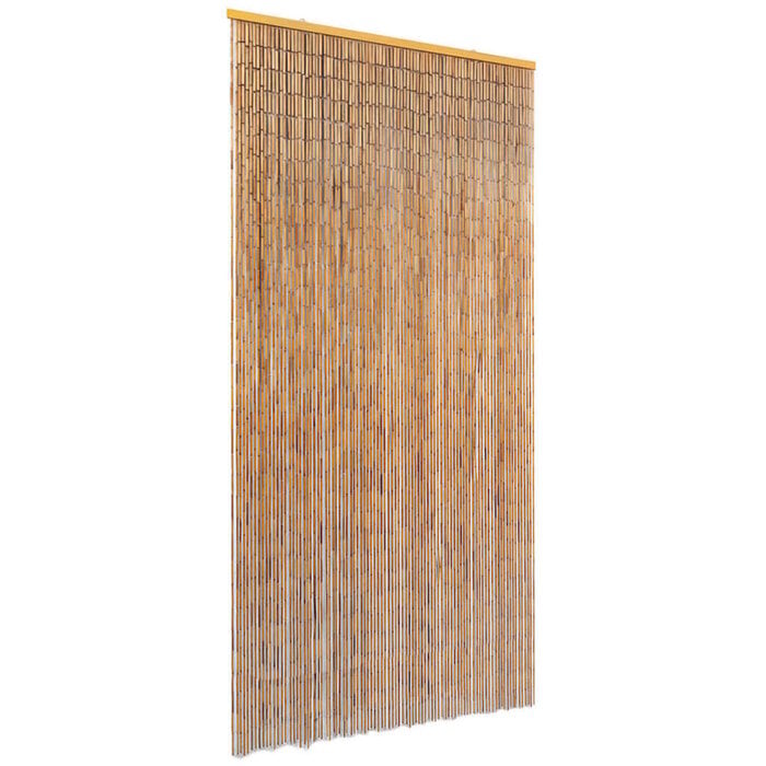 Vidaxl Rideau anti-mouches en bambou 90x220 cm - Marron - 35% de remise