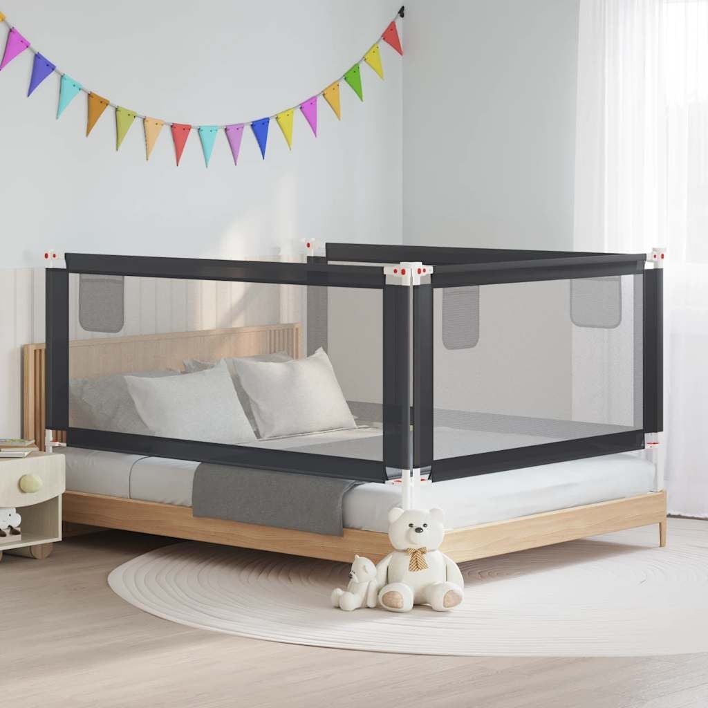 Vidaxl Barrière de lit enfant 190x25cm, gris foncé - 33% de remise
