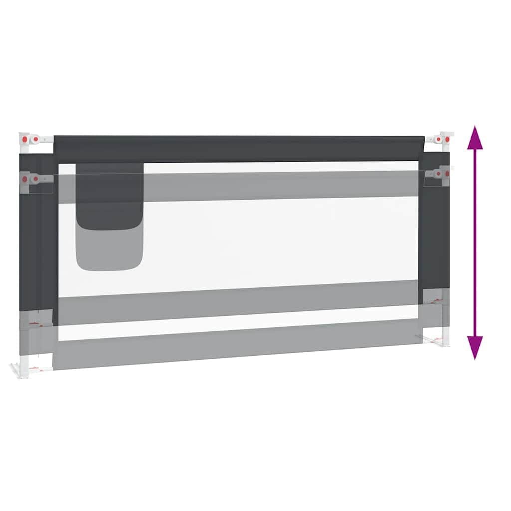 Vidaxl Barrière de lit enfant 190x25cm, gris foncé - 33% de remise