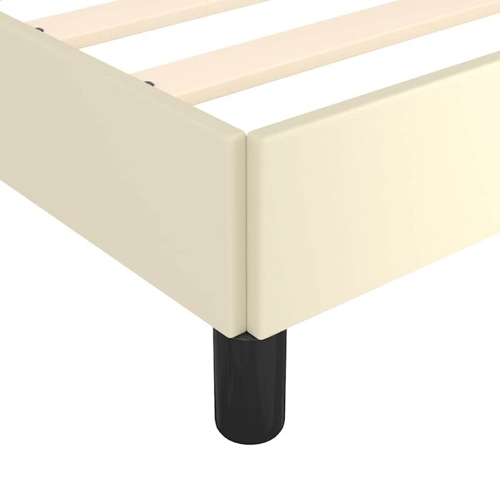 Vidaxl Cadre de lit 90x190 cm similicuir crème - 34% de remise
