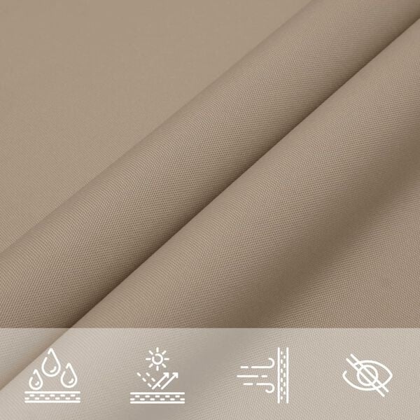 Vidaxl Voile d'ombrage rectangulaire 6 x 8 m Taupe - 34% de remise