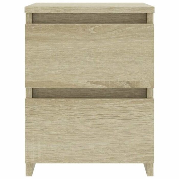 Vidaxl Table de chevet 2 tiroirs chêne sonoma - 30x30x40 cm - 33% de remise