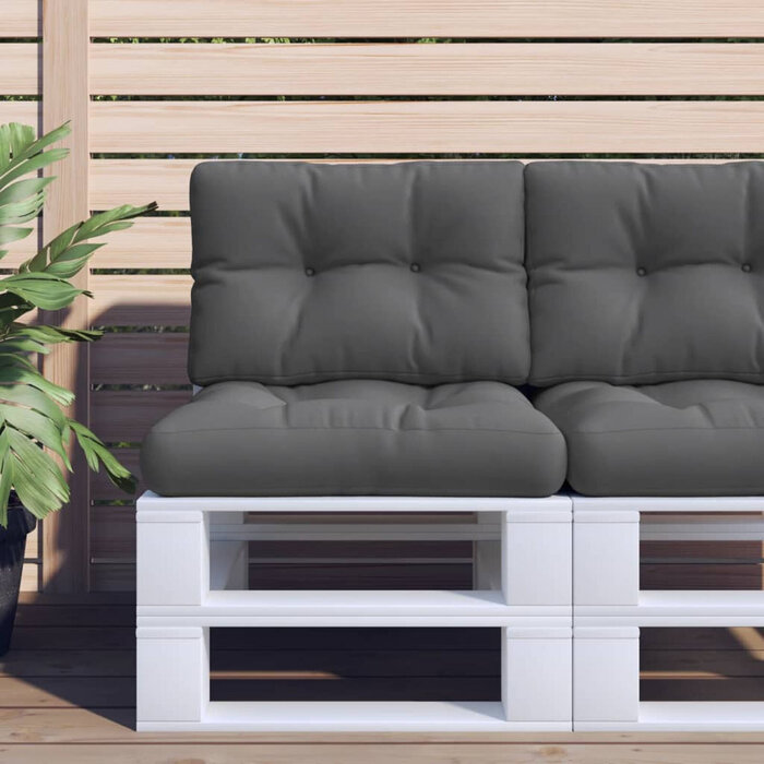 Vidaxl Lot de 2 coussins de palette anthracite 60x60cm - 33% de remise
