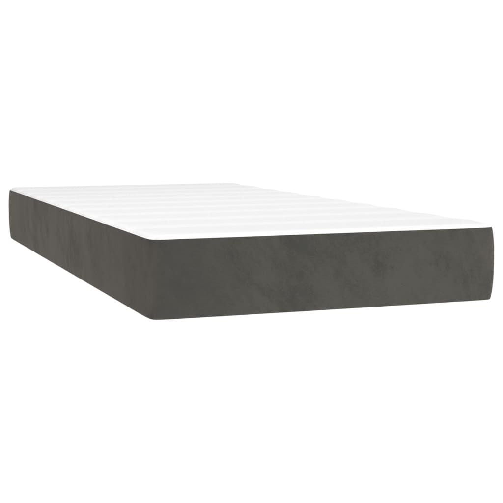 Vidaxl Matelas ressorts ensachés 100x200cm velours gris - 30% de remise