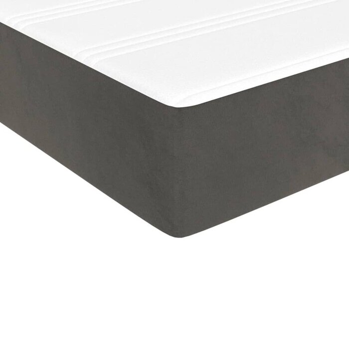Vidaxl Matelas ressorts ensachés 100x200cm velours gris - 30% de remise