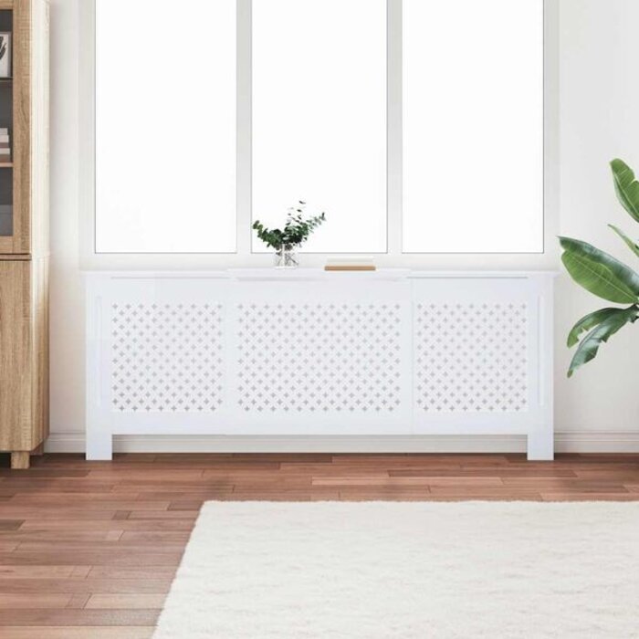 Vidaxl Cache-radiateur extensible 205 cm MDF blanc - 35% de remise