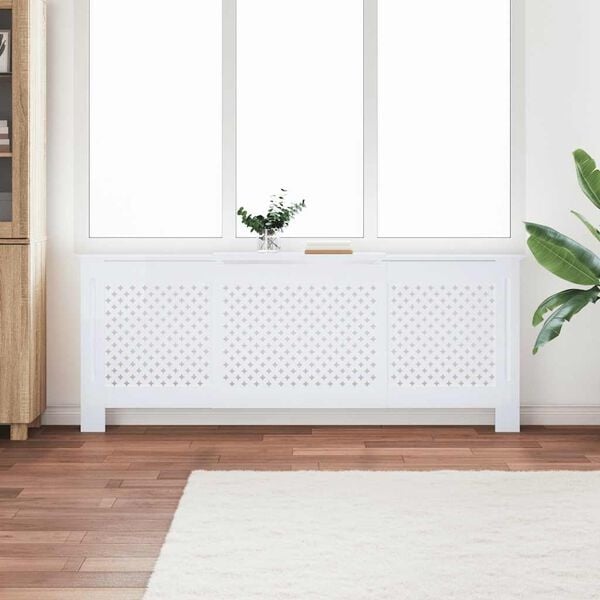Vidaxl Cache-radiateur extensible 205 cm MDF blanc - 35% de remise