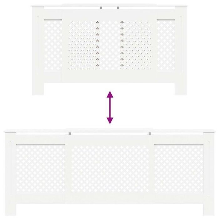 Vidaxl Cache-radiateur extensible 205 cm MDF blanc - 35% de remise