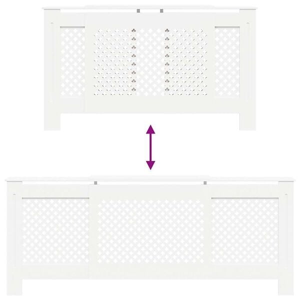 Vidaxl Cache-radiateur extensible 205 cm MDF blanc - 35% de remise