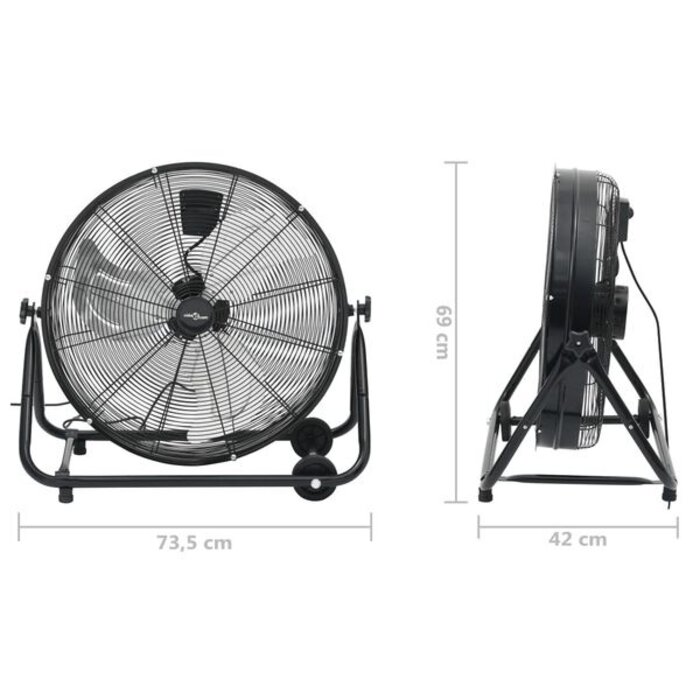 Vidaxl Ventilateur Industriel 60cm - 172,5W - Noir - 35% de remise