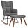 Fauteuil à bascule et repose-pieds en velours gris foncé - 34% de remise