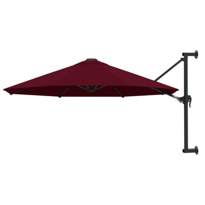Vidaxl Parasol mural 300 cm bordeaux - 34% de remise