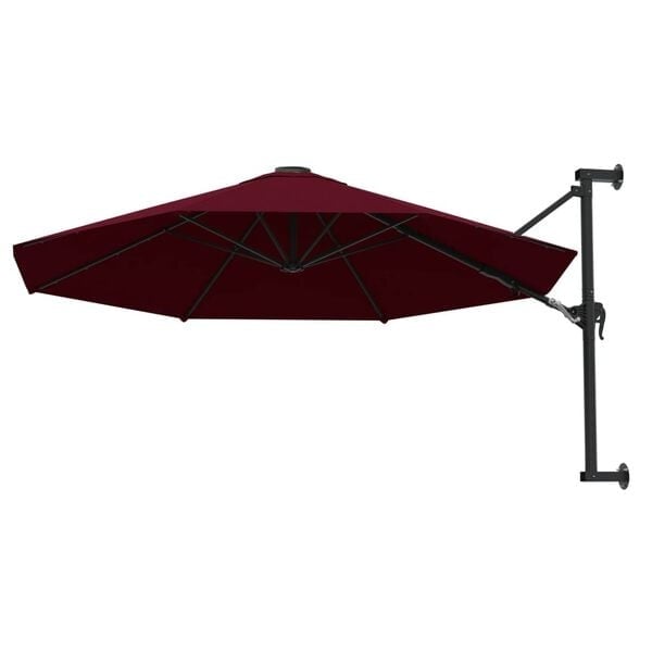 Vidaxl Parasol mural 300 cm bordeaux - 34% de remise