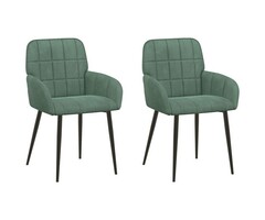 Vidaxl Lot de 2 chaises en velours vert d'eau - 51% de remise