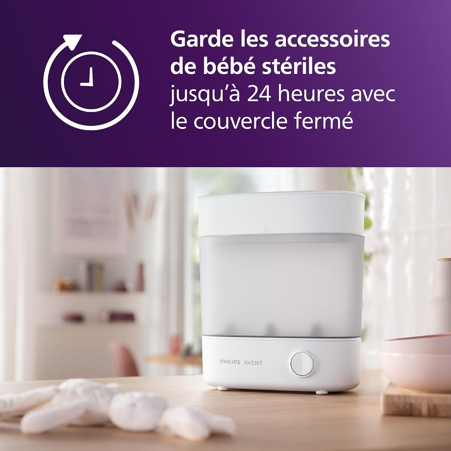 Philips Avent Stérilisateur de biberons - 33% de remise - Capacité 6 biberons - Blanc