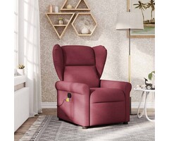Vidaxl Fauteuil de massage inclinable rouge vin - 52% de remise