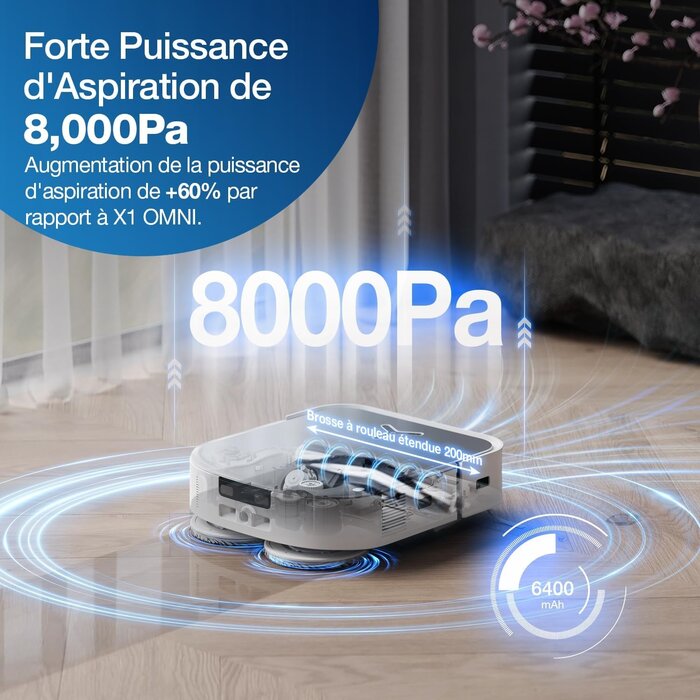 Robot Aspirateur et Laveur Wit, 8000 Pa, Station OMNI, 35% de remise
