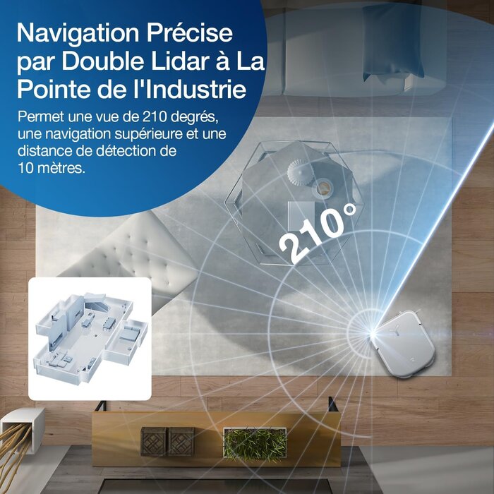 Robot Aspirateur et Laveur Wit, 8000 Pa, Station OMNI, 35% de remise