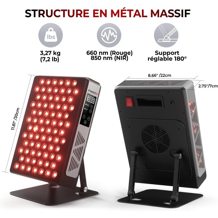Panneau de thérapie par lumière rouge - 78 LED - 35% de remise