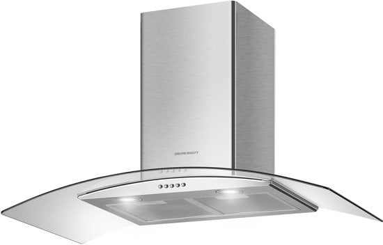 Viking Choice Hotte aspirante 84 cm inox et verre trempé - 32% de remise
