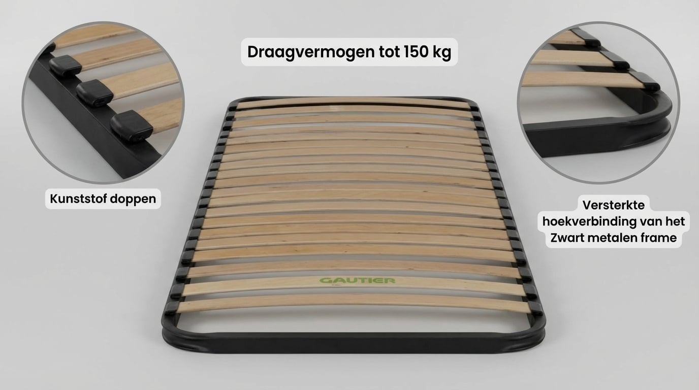Viking Choice Sommier à lattes 90x200 cm - Cadre métal 40x30 mm - 23% de remise