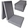 Matelas d'appoint pliable 195x70x15 cm - Gris - 30% de remise