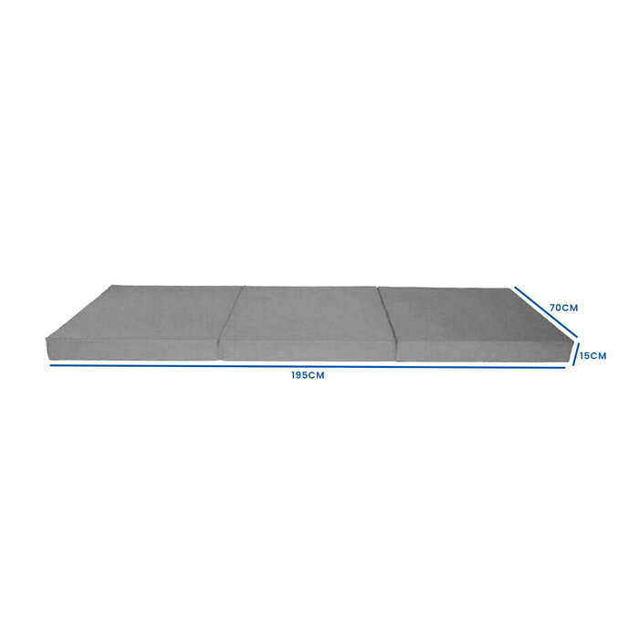 Viking Choice Matelas d'appoint pliable 195x70x15 cm - Gris - 30% de remise